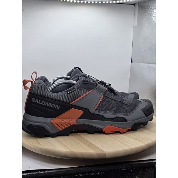 Salomon X Ultra 5 Mid GTX Men's 12 Hiking Shoes, Asphalt/Castlerock/Burnt Ochre - Picture 3 of 11
